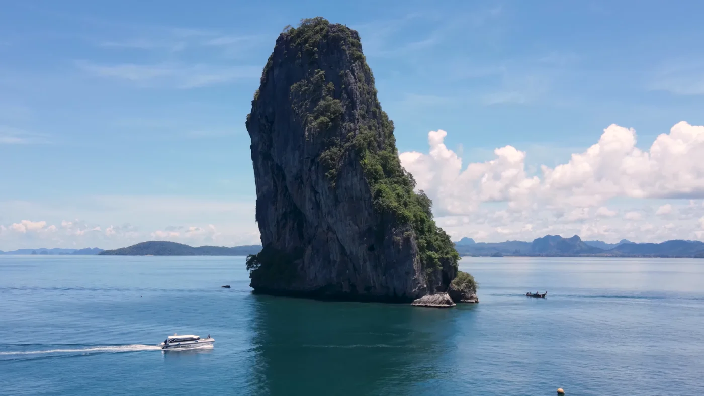 Krabi’s limestone islands and sea
